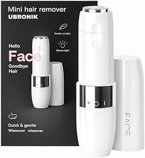 Face Mini Hair Remover Razor, Electric Facial Hair Remover for Women, Quick, Instant, Gentle, Painless, Smooth Skin, Glow On-The-Go, with Smartlight,