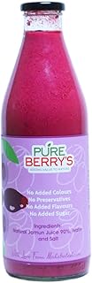 Pure Berry’s 100% Natural Jamun Juice 1L | Sugar-Free, Rich in Antioxidants, Supports Immunity, Digestion & Detox | No Added Sugar, Fresh & Healthy Da