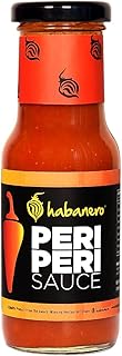 habanero Gluten-Free Vegan and Natural Ingredients Hot & Tangy Peri Peri Sauce- Made with Locally Sourced Fresh Bird Eye Chili - 200G