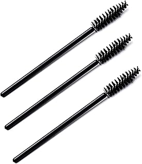 Disposable Eyelash brush, Mascara Wands Makeup Spoolies Applicators for Eye Lash Extension, Eyebrow Spooly and Makeup, Black Color, Pack of 3