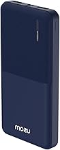 Mozu Chargex 10000 mAh 12W Power Bank, Dual USB Input,Type C & Micro USB Input, Led Display, Compact Powerbank (Blue)