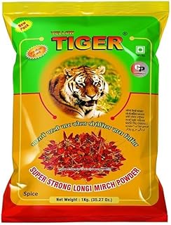 Yellow Tiger Longi Mirch Powder – 5 Kg | Birds Eye Chilli | Kanthari Mulaku | Thai Chilli | Jeerige Menasu | Natural, No Additives | Ideal for Namkeen