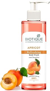 Biotique Apricot Refreshing Body Wash | Keeps Skin Fresh and Clean | Brightens Skin and Reducing Dark Spots | 100% Botanical Extracts | Suitable for A