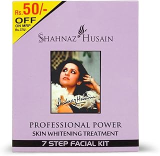 Shahnaz Husain Professional Power Skin Whitening Treatment | 7 Steps Facial Kit | (48g+15ml)