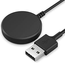 MARVIK Charger for Samsung Galaxy Watch 6/6 Classic, 5/5 Pro, 4/4 Classic, 3, Active 2/1, 3.3ft USB Magnetic Wireless Charger - Black