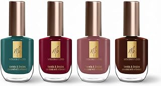 Glossy Combo Nail Paint | 15 Ml - Pack Of 4 | Quick Dry, Chip Resistant Nail Polish - No-Toxin, Vegan, Long Lasting Gel Finish with High Shine Nail La