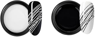 Professional Black and White Spider Gel for Nail Art - Elastic, Easy-to-Use Nail Art Combo Set - Long-Lasting Nail Design Supplies for Creative Manicu