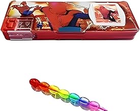 YBN Multipurpose Magnetic Pencil Box with Calculator & Dual Sharpener for Girls & Boys for School | Big Size Cartoon Printed Pencil Case for Kids with