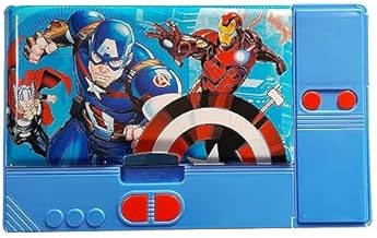 Pencil Box for Kids – Hardtop Multipurpose Geometry Box Case with Compartments, Push Buttons & Magnetic Closure – School Stationery Organizer for Boys