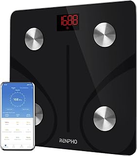 RENPHO BMI Weight Scale & Body Fat Analyzer Machine, Bluetooth Body Composition Scale with APP, 13 Essential Composition Metrics Weighing Machine for