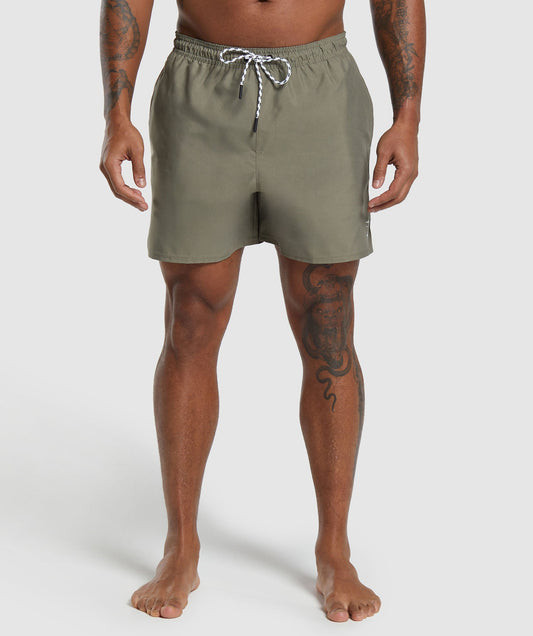 Gymshark 5" Swim Shorts - Utility Green