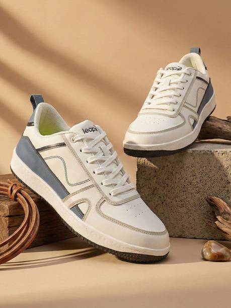 SNOOKEY-1E White Casual Lacing Sneakers for Men Sneaker...