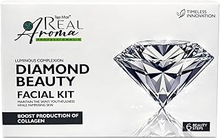 Real Aroma Professionals Diamond Beauty Facial Kit, Luminous Complexion, Boost Collagen Production, 6 Steps