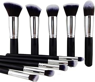 Makeup Brush Set of 10 – Professional Foundation, Contour, Blush, Concealer & Eyeshadow Brushes with Soft Bristles – Premium Cosmetic Tool Kit for Wom
