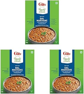 Gits Ready to Eat Basmati Rice + Dal Makhani Combo Meal, Pure Veg, Heat and Eat, 375g (Pack of 3)