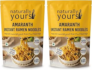 Naturally Yours Amaranth Instant Ramen Noodles | Amaranth, Millet & Whole Wheat | High Protein | No Maida, No MSG, Not Fried | No Onion No Garlic, Jai