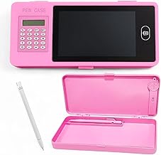 ESSBELTS Multifunction Pencil Box with LCD Writing Tablet and Calculator | Smart Pen Case with Stylus Storage | Digital Writing Pad Stationery Box for