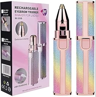 Eyebrow Trimmer & Facial Hair Remover Razor for Women - Professional Personal Hair Removal (facial epilator) (Portable eyebrow epilator), Multicolor