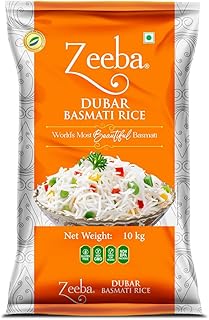 Zeeba Dubar Basmati Rice 10 Kg, Smart Choice at Smart Price (Cooked length up to 16mm)*