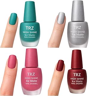 Frost Ice Matte Nail Polish Combo Set of 4 – Quick Dry Long Lasting Matte Nail Paint for Women & Girls, Trendy Frosty Shades, Smooth Coverage Manicure