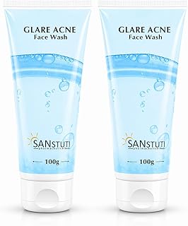 Anti Acne Face Wash Pack of 2 (100ml Each) with Salicylic Acid & Tea Tree Oil | Pimple & Blackhead Removal | Oil Control Cleanser for Oily & Acne Pron