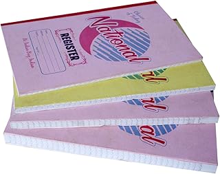 GLAN Hard Bound Long Notebook Set 4 Different Size Single Line Book Useful As Writing Book, Rough Copy Or College Notes