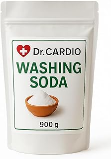 Dr Cardio Washing Soda Powder 900 GM (SUPER VALUE PACK) 100% Pure Laundry Booster Sodium Carbonate (900 GM)