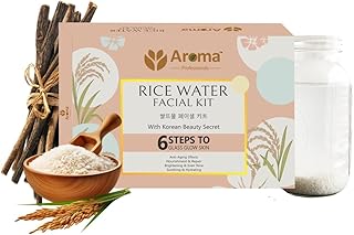 Rice Water Facial Kit, 6-Step Professional Glass Glow Treatment with Korean Beauty Secrets, & Retinol, 510 GMs, for All Skin Types | Salon-Like Glow i