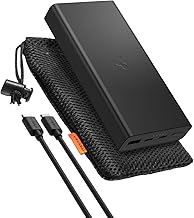 Spigen ArcPack 20000mAh Power Bank, PD3.0, PPS, Fast Charging, 30.0W Max Output, 2 Type-C Ports, 1 USB-A Port - (Aluminum, Black)