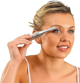 Feather King Professional Eyebrow Trimmer, Silver, Rechargeable, Electric Hair Remover for Face, Eyebrows, Upper Lip, Portable Precision Beauty Tool