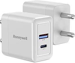 Honeywell Zest PD30W Ultra-Fast Wall Charger with PPS, 1x Type-C PD 3.0 & 1x USB-A Port, BIS Certified, Compatible with iPhone, iPad, Samsung, OnePlus