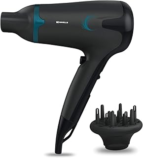 Havells HD3270 2-in-1 1700 Watts Hair Dryer with Diffuser and Thin Concentrator - Black