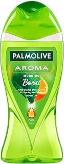 Palmolive Aroma Morning Tonic Body Wash, 250ml Shower Gel Single Bottle, 100% Natural Citrus Essential Oil & Lemongrass Extracts for a Smooth Skin, Gr