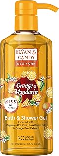 Bryan & Candy Shower Gel with Aloe Vera. Gentle, Moisturizing Body Wash for Soft, Supple Skin (Orange Shower Gel, 500ml)