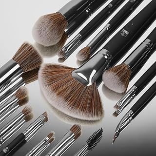 ZODIAC STUDIO Professional Makeup Brush Set, 13 Pieces, Natural Synthetic Hair, Black Brushes for Women-Packaging The Gifts for Travelling, Party, Bir
