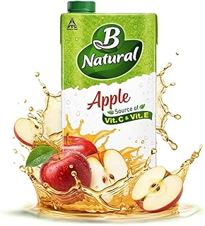 B Natural Apple Juice, Vitamin C & E, 1 litre