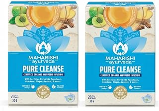 Maharishi Ayurveda Organic Certified Pure Cleanse Herbal Tea | With Anantmool, Amalaki, Ginger & Peppermint | Supports Natural Detox & Balance | 20 Te