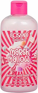 COSMO Delicious Marsh Mallow With Aloe Vera Shower & Bath Gel 500ml, Hydrating & Refreshing Body Wash, Sweet Marshmallow & Vanilla Scent, Dead Skin Re