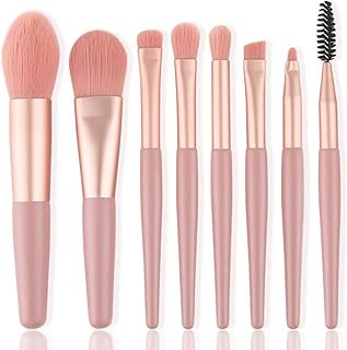 BEHAHAI Makeup Brushes 8Pcs Makeup Brush Set Premium Synthetic Powder Foundation Contour Blush Concealer Eye Shadow Blending Liner Make Up Brush Kit.-