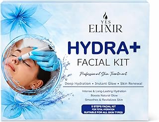 Hydra+ Facial Kit – 7 Steps Professional Skin Treatment for Deep Hydration & Instant Glow | Suitable for All Skin Types | Salon-Style Facial at Home