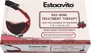 Estaavito Red Wine 7 in 1 Facial kit with the goodness of Grapevine 360g | AROMA THERAPY FOR PROFESSIONALS |Help improve skin elasticity | Rejuvenates