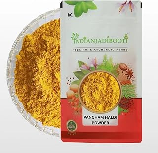 IndianJadiBooti Pancham Haldi Powder - Five Turmeric Blend, Herbal Mix for Daily Use, Cooking Beverages Spices, Organic Ayurvedic Health (250 gm)