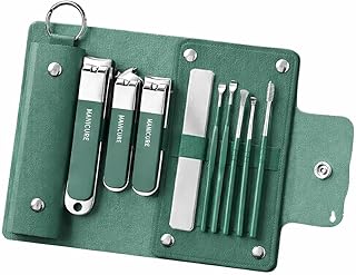 Nail Cutter Set | Manicure Kit & Pedicure Kit | Stainless Steel Grooming Kit for Men & Women, Cuticle Remover, Nail File, Ear Pick & Tweezers Set With