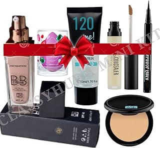 Professional Foundation, Primer, Blender, Concealer, Sketch Eyliner & Compact. Combo [Pack Of 6]