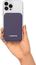 Ambrane Magsafe Wireless 10000Mah Fast Charging Power Bank, Strong Magnet, Micro USB Input, 22.5W Output For Iphone 12 Above, Android & Other Qi Enabl