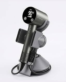 Skynup Premium Hair Dryer Stand Holder Compatible with Dyson Hair Dryer | Luxury Metal Docking Station & Bathroom Organizer | Magnetic Storage Rack fo
