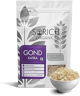 Sorich Organics Pure Gond Katira (Tragacanth Gum) Natural Edible Gond 200g| Cooling Ayurvedic Superfood for Summer Drinks, Falooda & Sweets | Supports