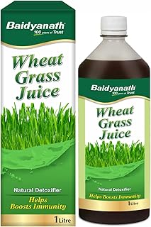 Baidyanath Ayurved Pure Wheatgrass Juice - 1L | Helps Natural Detoxify the Liver, Boost Metabolism, & Gut cleanser Juice | For Cholesterol management