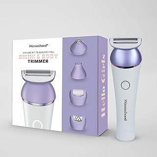 Bikini Trimmer for Women 5-in-1 Epilator Kit with Face & Body Hair Trimmer | Foot Callus Cleaner, Shaver | Waterproof | 120 Min Runtime | Precision Gr