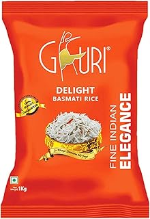 Gauri Delight Premium Basmati Rice | Aged Long Grain Basmati Rice | Aromatic & Fluffy | Ideal for Biryani & Daily Meals (1Kg)